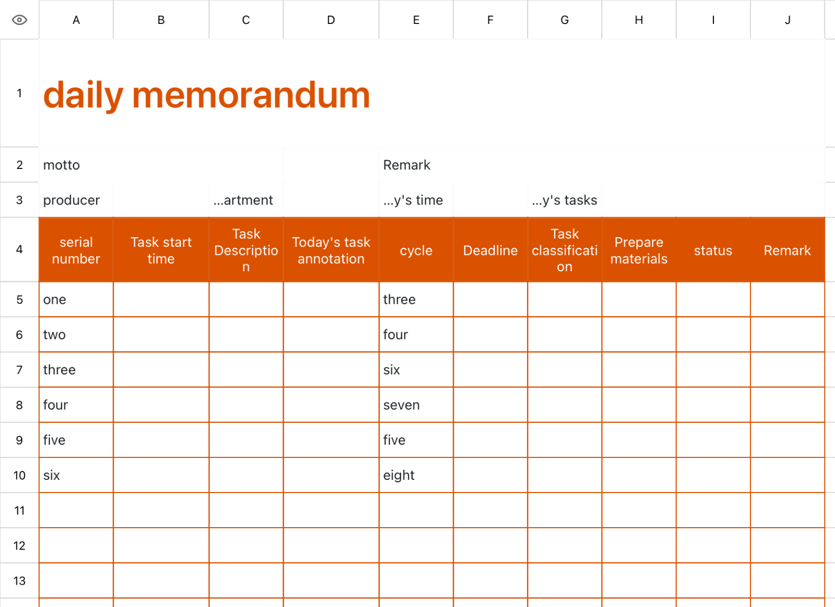 daily memorandum